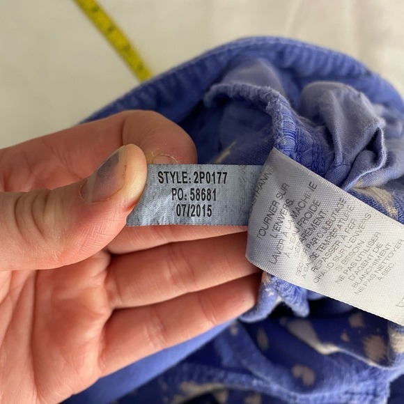 Vineyard Vines Custom Bleach Dye Blue Corduroy Mid Rise Skinny Jeans Size 4 - Picture 5 of 8